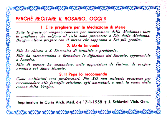 Perch recitare il Rosario, oggi?