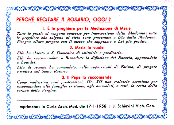 Perché recitare il Rosario, oggi?